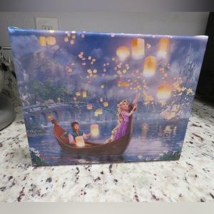Thomas Kinkade Disney Tangled Rapunzel 8 x 10 Gallery Wrapped Canvas - Autograph